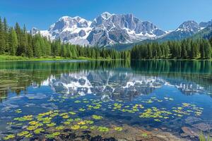 ai generado hermosa naturaleza montaña paisaje profesional fotografía foto