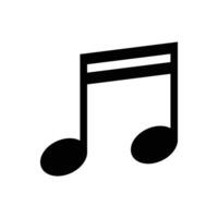 música Nota icono vector diseño modelo en blanco antecedentes