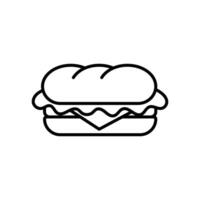 sandwich icon vector design template in white background