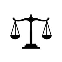 scale of justice icon vector design template in white background