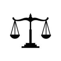 scale of justice icon vector design template in white background