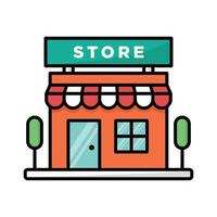 Tienda icono vector diseño modelo en blanco antecedentes