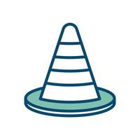 traffic cone icon vector design template in white background