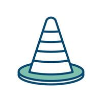 traffic cone icon vector design template in white background