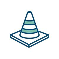 traffic cone icon vector design template in white background