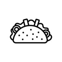 taco icono vector diseño modelo en blanco antecedentes