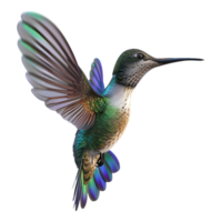 ai généré 3d le rendu de une colibri sur transparent Contexte - ai généré png