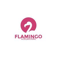 Flamingo bird logo concept, Elegant Flamingo Logo vector template