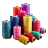 AI generated 3D Rendering of a Sewing Threads on Transparent Background - Ai Generated png