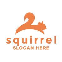 squirrel vector logo design. modern squirrel logo template