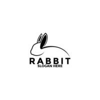 Rabbit Line art logo, Rabbit logo template vector icon symbol illustration