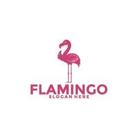 Flamingo bird logo concept, Elegant Flamingo Logo vector template