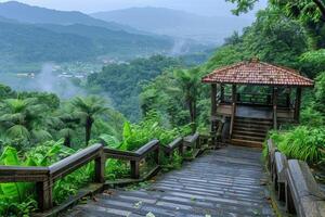 ai generado hermosa naturaleza montaña paisaje profesional fotografía foto