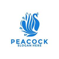 Luxurious Peacock bird logo icon, Abstract Peacock logo vector design template