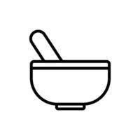 mortar and pestle icon vector design template in white background