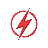 lightning bolt icon vector design template inwhite background