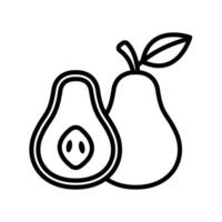 pear icon vector design template in white background