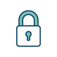 padlock icon vector design template in white background