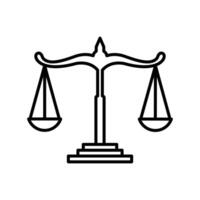 scale of justice icon vector design template in white background