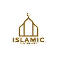 Modern Islamic Luxury Logo Vector Template, Muslim Logo Icon