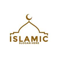 logotipo de aprendizaje musulmán de lujo, plantilla de logotipo de aprendizaje islámico, ilustración vectorial vector