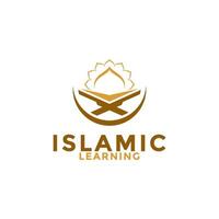 Muslim Learn logo, Islam learning logo template, Islamic Media Vector illustration