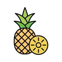 pineaple icon vector design template in white background