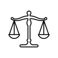 scale of justice icon vector design template in white background
