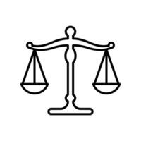 scale of justice icon vector design template in white background