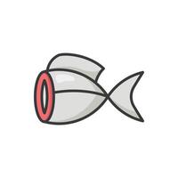 fish meat icon vector design template in white background