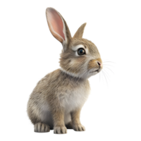 ai généré magnifique lapin sur transparent Contexte - ai généré png