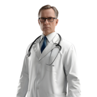 AI generated Male Doctor Standing on Transparent background - Ai Generated png