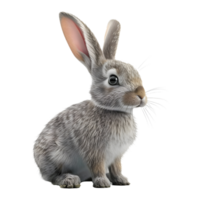 ai généré magnifique lapin sur transparent Contexte - ai généré png