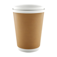 ai gerado 3d Renderização do uma café copo em transparente fundo - ai gerado png