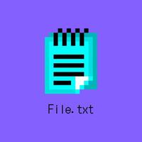 Cartoon Pixel Art Txt File Format Document Icon. Vector