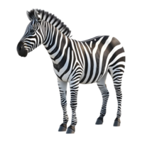 ai generato zebra in piedi scatola su trasparente sfondo - ai generato png