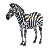 ai gerado zebra em pé caixa em transparente fundo - ai gerado png