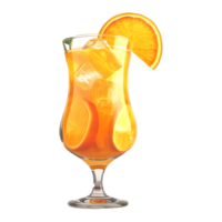 ai généré Orange jus sur transparent Contexte - ai généré png