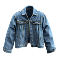 AI generated Winter Denim Jacket on Transparent background - Ai Generated png