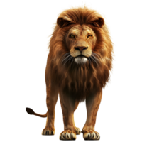 ai généré Lion sur transparent Contexte - ai généré png