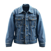 AI generated Winter Denim Jacket on Transparent background - Ai Generated png