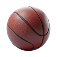 ai generado 3d representación de un baloncesto en transparente antecedentes - ai generado png