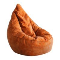 ai gerado 3d Renderização do uma beanbag cadeira em transparente fundo - ai gerado png