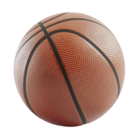 ai généré 3d le rendu de une basketball sur transparent Contexte - ai généré png