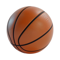 ai généré 3d le rendu de une basketball sur transparent Contexte - ai généré png