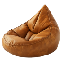 ai généré 3d le rendu de une pouf chaise sur transparent Contexte - ai généré png