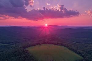 ai generado espectacular aéreo ver desde un zumbido profesional fotografía foto