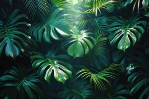 AI generated Tropical Leaves Foliage Plant Bush professional photography photo