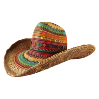 ai generado 3d representación de un tradicional mexicano sombrero en transparente antecedentes - ai generado png