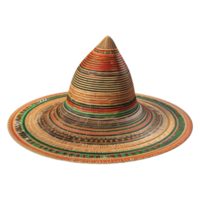 ai generato 3d interpretazione di un' tradizionale messicano cappello su trasparente sfondo - ai generato png